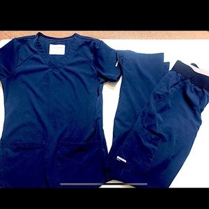 XXS Skechers scrub set- navy blue